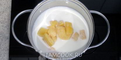 Шаг 3: пшенной каши с тыквой на молоке