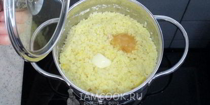 Шаг 7: пшенной каши с тыквой на молоке