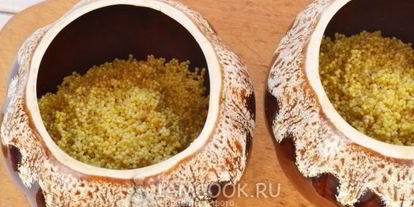 Шаг 5: пшенной каши в горшочках