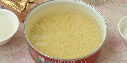 Шаг 2: рисова-пшенной каша на молоке