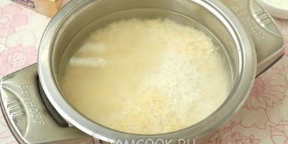 Шаг 4: рисова-пшенной каша на молоке