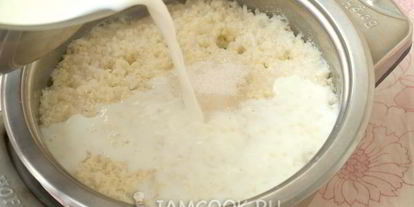 Шаг 5: рисова-пшенной каша на молоке