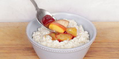 Шаг 2: рисовой каши с фруктами