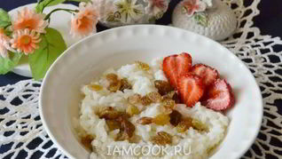 Рецепт Рисовой каши с изюмом