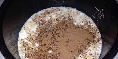 Шаг 1: рисовой каши с какао и взбитыми сливками