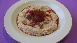 Рецепт Рисовой каши с клубникой и кокосовым молоком