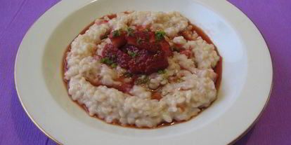 Шаг 5: рисовой каши с клубникой и кокосовым молоком