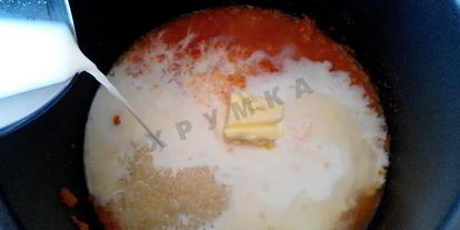 Шаг 5: рисовой каши с тыквой в мультиварке