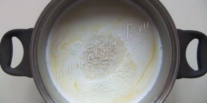 Шаг 4: рисовой каши с вишневым киселем