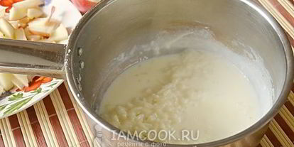 Шаг 4: рисовой каши с яблоками