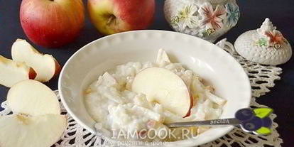 Шаг 6: рисовой каши с яблоками