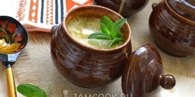 Рецепт Рисовой каши в горшочке