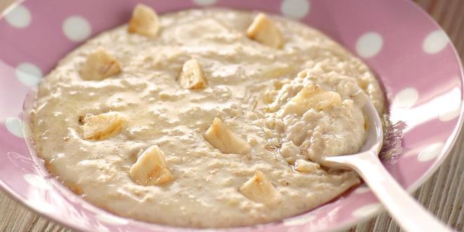 Рецепт Самой простой овсяно-сливочная каша с бананами