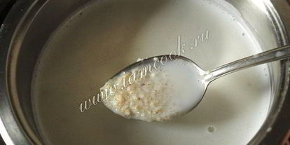 Шаг 2: ячневой каши на молоке