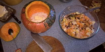 Шаг 1: запеченной каши в тыкве с фруктами райское наслаждение