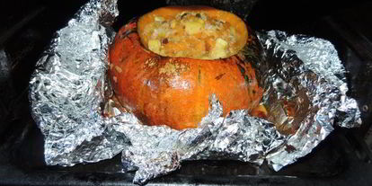 Шаг 3: запеченной каши в тыкве с фруктами райское наслаждение