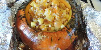 Шаг 4: запеченной каши в тыкве с фруктами райское наслаждение