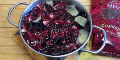 Шаг 3: чая каркаде с имбирем