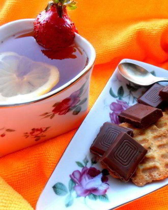 Рецепт имбирного чая с клубникого