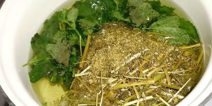 Шаг 2: холодного зеленого чая с ромашкой и мелиссой