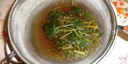 Шаг 5: холодного зеленого чая с ромашкой и мелиссой