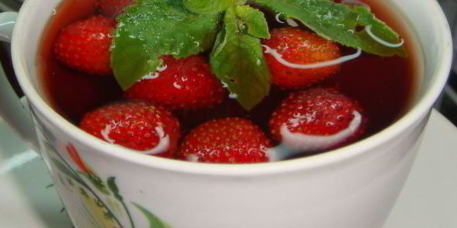 Рецепт клубничного чая