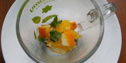 Шаг 1: яблочно-цитрусового чай с мятой