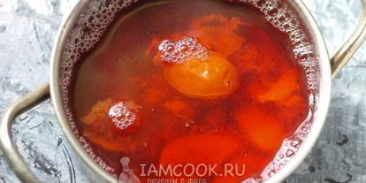 Шаг 4: киселя из крахмала и компота