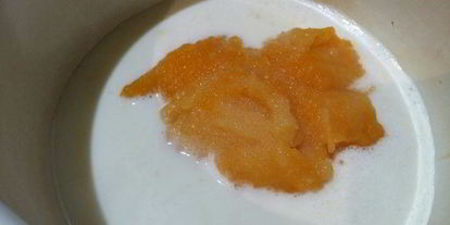 Шаг 2: молочно-тыквенного кисель