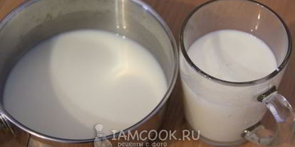 Шаг 3: молочного киселя с вишневым конфитюром