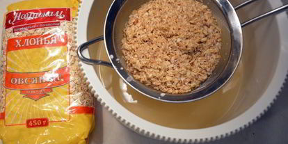 Шаг 1: овсяного киселя с черникой