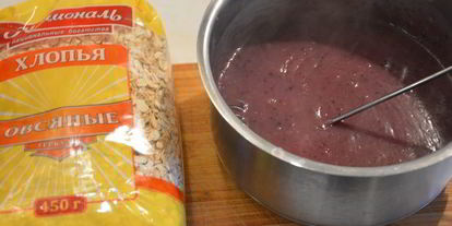 Шаг 3: овсяного киселя с черникой