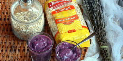 Шаг 4: овсяного киселя с черникой