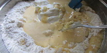 Шаг 2: пляцка яблоки под кисельным небом