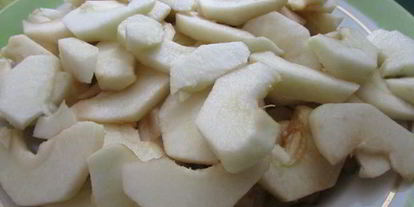 Шаг 3: пляцка яблоки под кисельным небом