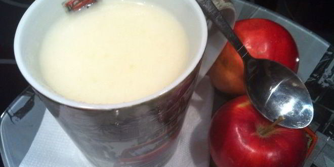 Рецепт яблочно-молочного кисель