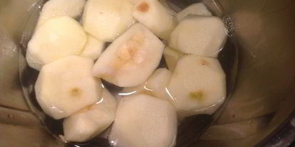 Шаг 1: яблочно-молочного кисель