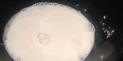 Шаг 3: яблочно-молочного кисель