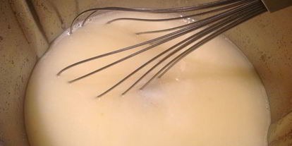 Шаг 4: яблочно-молочного кисель