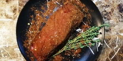 Шаг 7: свиной вырезки в кофейной панировке с пастой