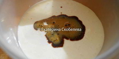 Шаг 4: трехслойного кофейно-шоколадного чизкейк