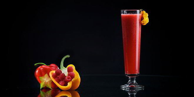 Рецепт коктейля-слинга малина и перец