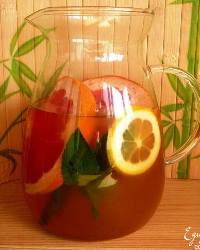 Рецепт цитрусового лимонада на основе зеленого чая