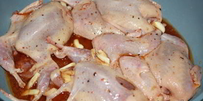 Шаг 1: перепелок в кленовома сиропе