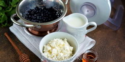 Шаг 3: протеинового коктейля с черникой и творогом