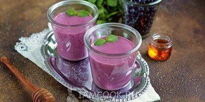 Шаг 5: протеинового коктейля с черникой и творогом