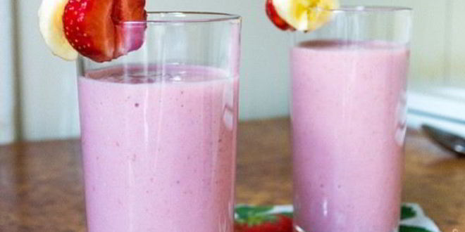 Рецепт клубнично-бананового смузи
