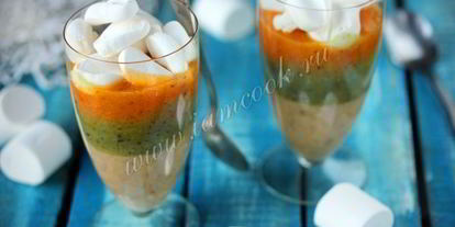 Шаг 5: смузей-десерта с маршмэллоу