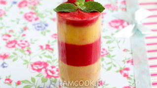 Рецепт Смузей из персика и малины