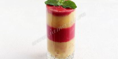 Шаг 8: смузей из персика и малины